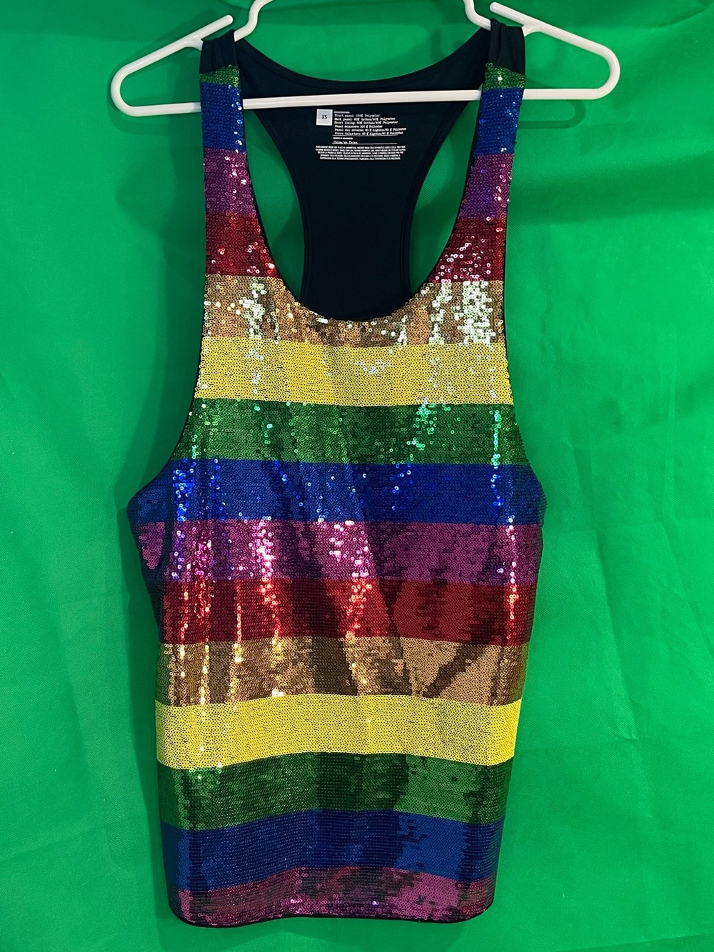 Men’s Pride Tank Top-Rainbow Sequins 🌈
